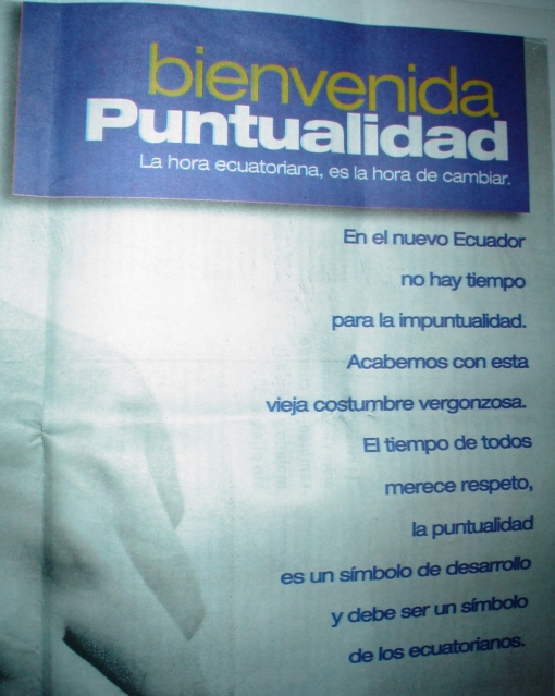 Campaña publicitaria que se podía ver hoy en el Diario El Telégrafo. 